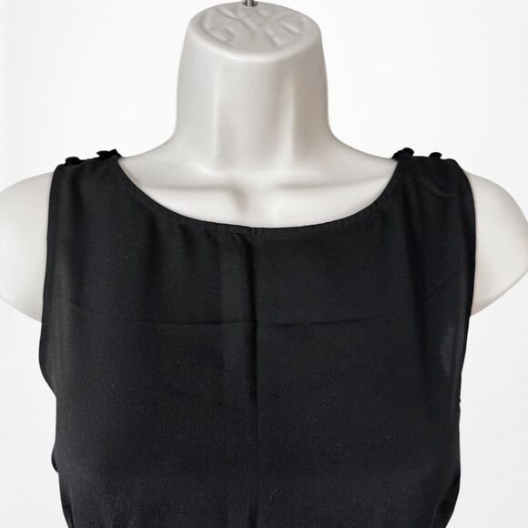 Vintage Y2K Black Sleeveless Casual Tank Dress Shorts Romper Size M - Picture 7 of 7